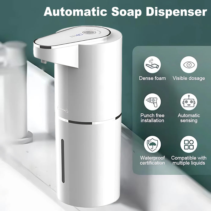 New Bathroom Automatic Sensing Soap Dispenser Type C Multiple Levels Contactless Electric Frother Charging Wall Mounted Vertical
