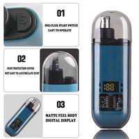 USB Rechargeable Nose and Ear Hair Trimmer for Men, Mini Portable Electric Clipper, Quick Charging, Low Noise, Compact, Washable
