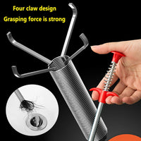 60cm Spring Pipe Dredging Tools, Drain Snake, Drain Cleaner Sticks Clog Remover Cleaning Household for Kitchen Bending Sink Tool