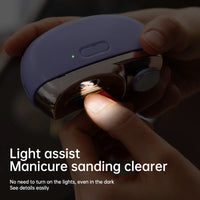 HOMEFISH Electric Nail Clipper 2 in 1 Grinding Polishing Multifunctional Portable Automatic Manicure Grinder