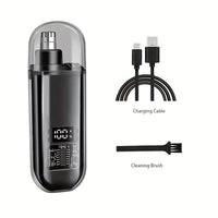 USB Rechargeable Nose and Ear Hair Trimmer for Men, Mini Portable Electric Clipper, Quick Charging, Low Noise, Compact, Washable